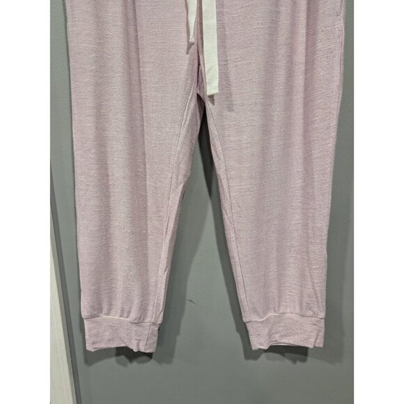 NWT Fabletics Women’s French Terry Arnae Capri Jogger Leggings Pink Size Medium - Picture 3 of 16